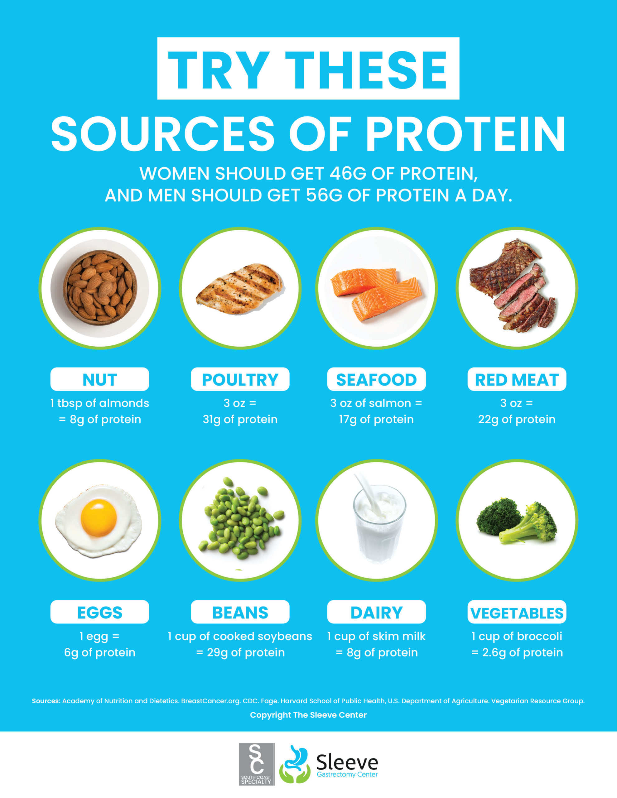 Great Sources of Protein - Sleeve Center